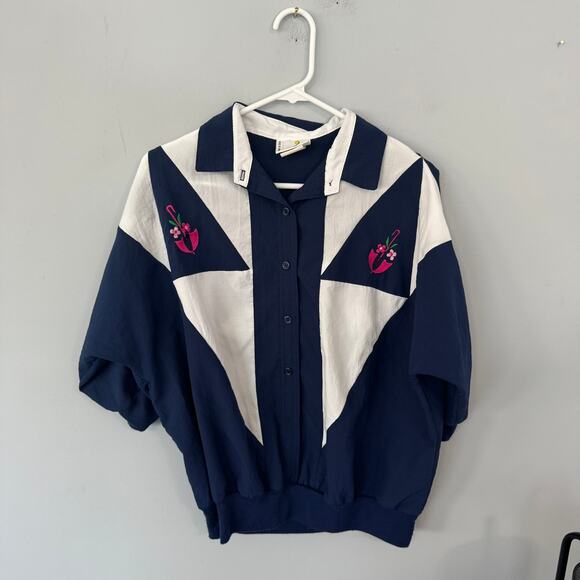 Cortiva Tops - Vintage Cortiva Dolman Sleeve Colorblock Top Women's Size Large 1980s 1990s